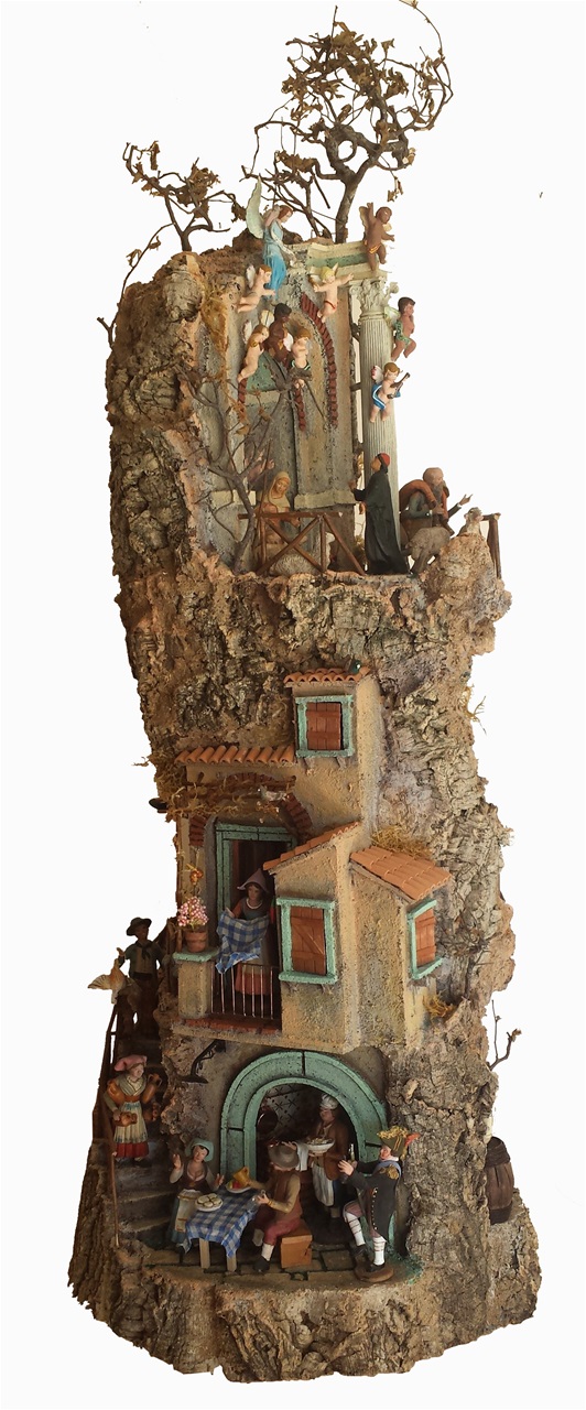Presepe Napoletano tondo cm. 120x30